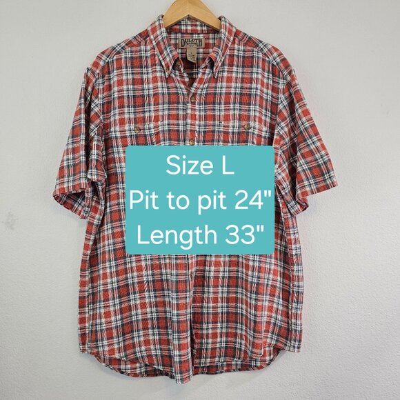 Duluth Trading Shirt Mens Sz Large Hemp Organic Cotton Plaid Button Down Casual - Picture 5 of 7